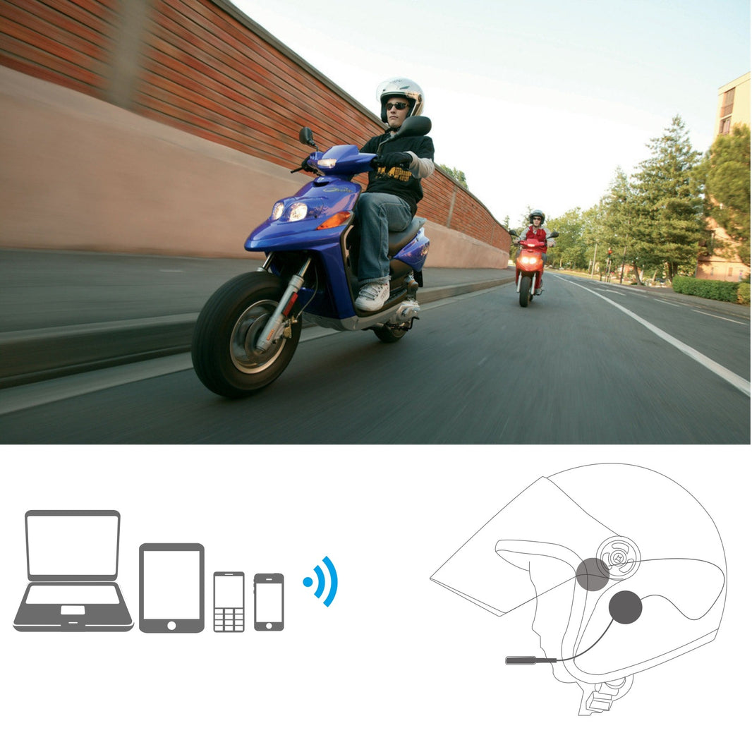 MH04 Motorcycle Helmet Bluetooth Headset – Hands-Free BT 5.0 with Mic