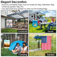 1Pc Garden Flag Stand Flagpole Weatherproof Wrought Iron Coated Yard Flag Holder For Yard Flag Party Banner Fits 11.8x17.7in Flag For Christmas Halloween Outdoor Decoration - EX-STOCK Canada