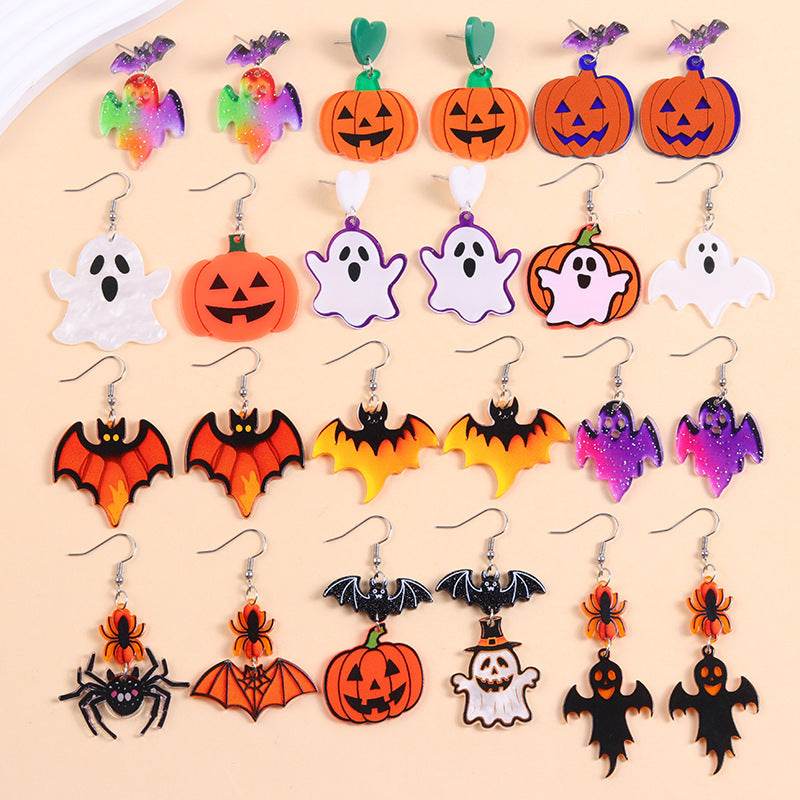 European And American Halloween Series Acrylic Earrings Color EX-STOCK