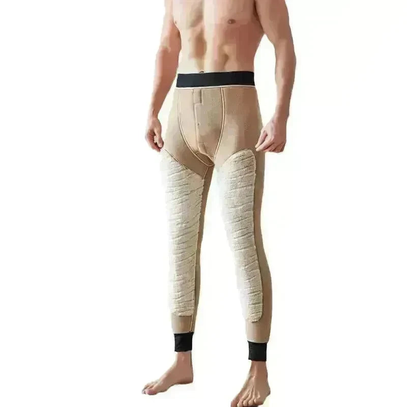Men's Cotton Pants Graphene Waist Support Fleece-lined Long John - EX-STOCK CANADA