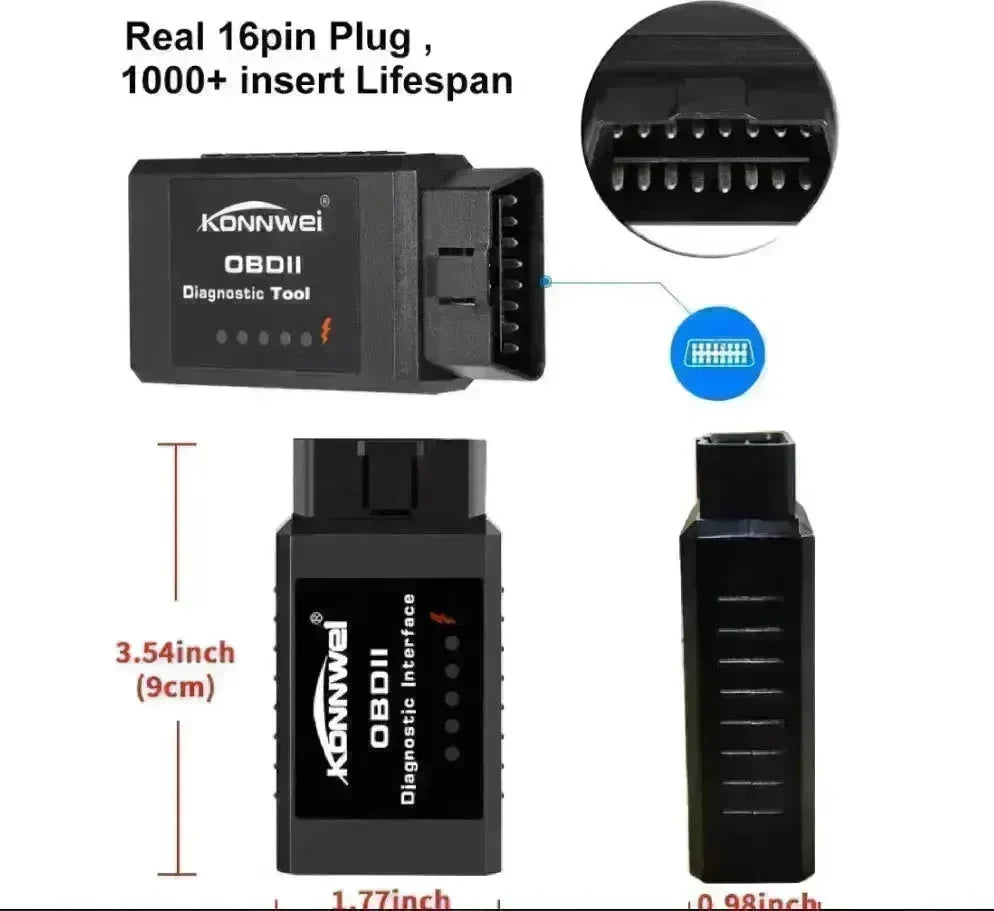 KONNWEI KW910 full protocol ELM327 OBD2 vehicle fault diagnostic Scanner detector tool - EX-STOCK CANADA