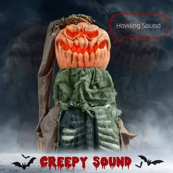 6' Life Size Decoration Animatronic Skull Pumpkin Ghost Outdoor Halloween, Sound And Motion Activated EX-STOCK Canada 