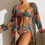Women's Long Blouse Split Bikini Plus Size Suit - EX-STOCK CANADA