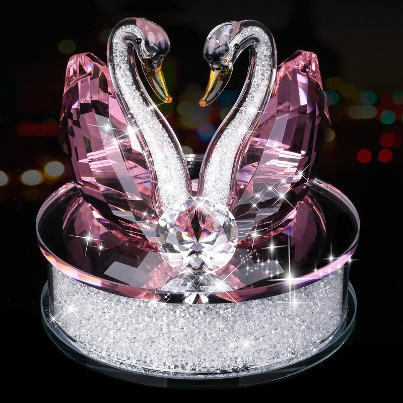Suministros de decoración para automóvil Adorno Cisne de Cristal Porta perfume - EX-STOCK Canada