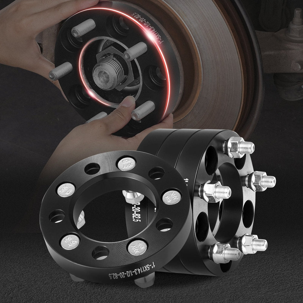 Wheel Spacers Wheel Adapters 5 Lug Forged Spacer 4 PCS Black EX-STOCK