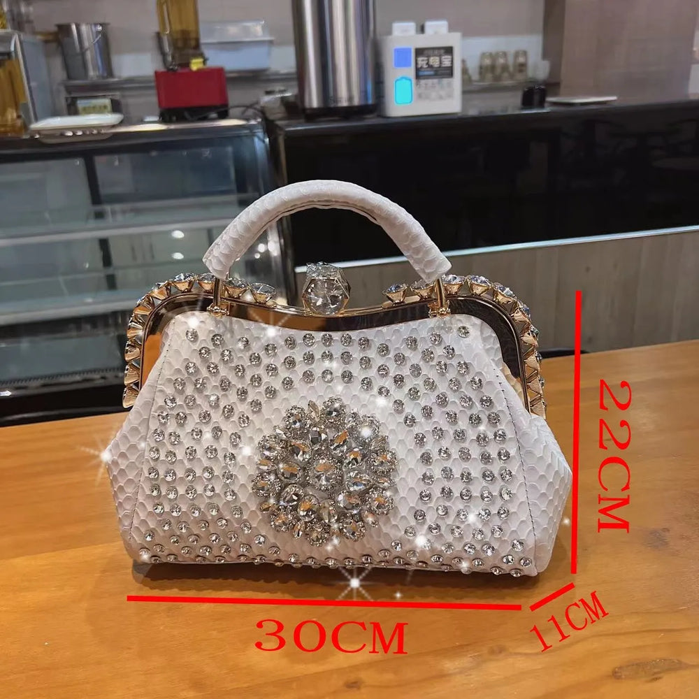 Luxury Large Capacity Diamond Inlaid Cross Body Handbag for women - EX-STOCK CANADA