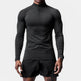 Men Quick Drying Long Sleeve Half Zip Activewear Muscle Fitted shirt Workout Gym T-shirt Top - EX-STOCK CANADA