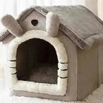 Casa de perro plegable Cama de gato Cat de invierno Villa de invierno Villa Sleep Kennel Nido removible Suministro