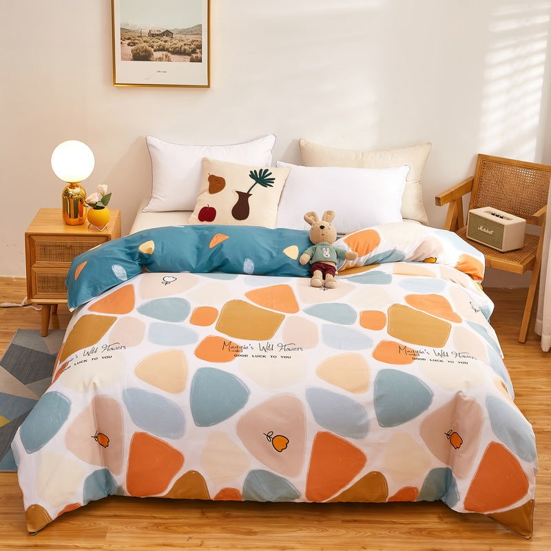 Cotton Duvet Cover One-piece Wholesale Pure Single Double Student Dormitory Bed Sheet Four-piece Set EX-STOCK Canada 