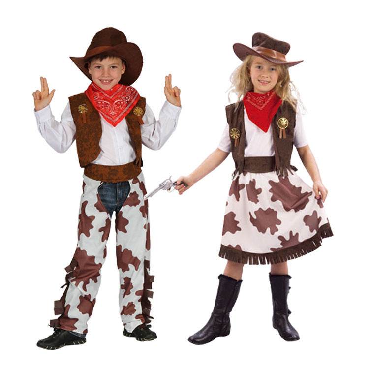 Boys And Girls Cowboy Costumes Christmas Children's Cowboy Costumes EX-STOCK