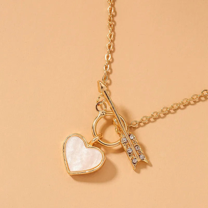 Romantic Heart Necklace Copper Zircon Pendant Necklace for women - EX-STOCK CANADA