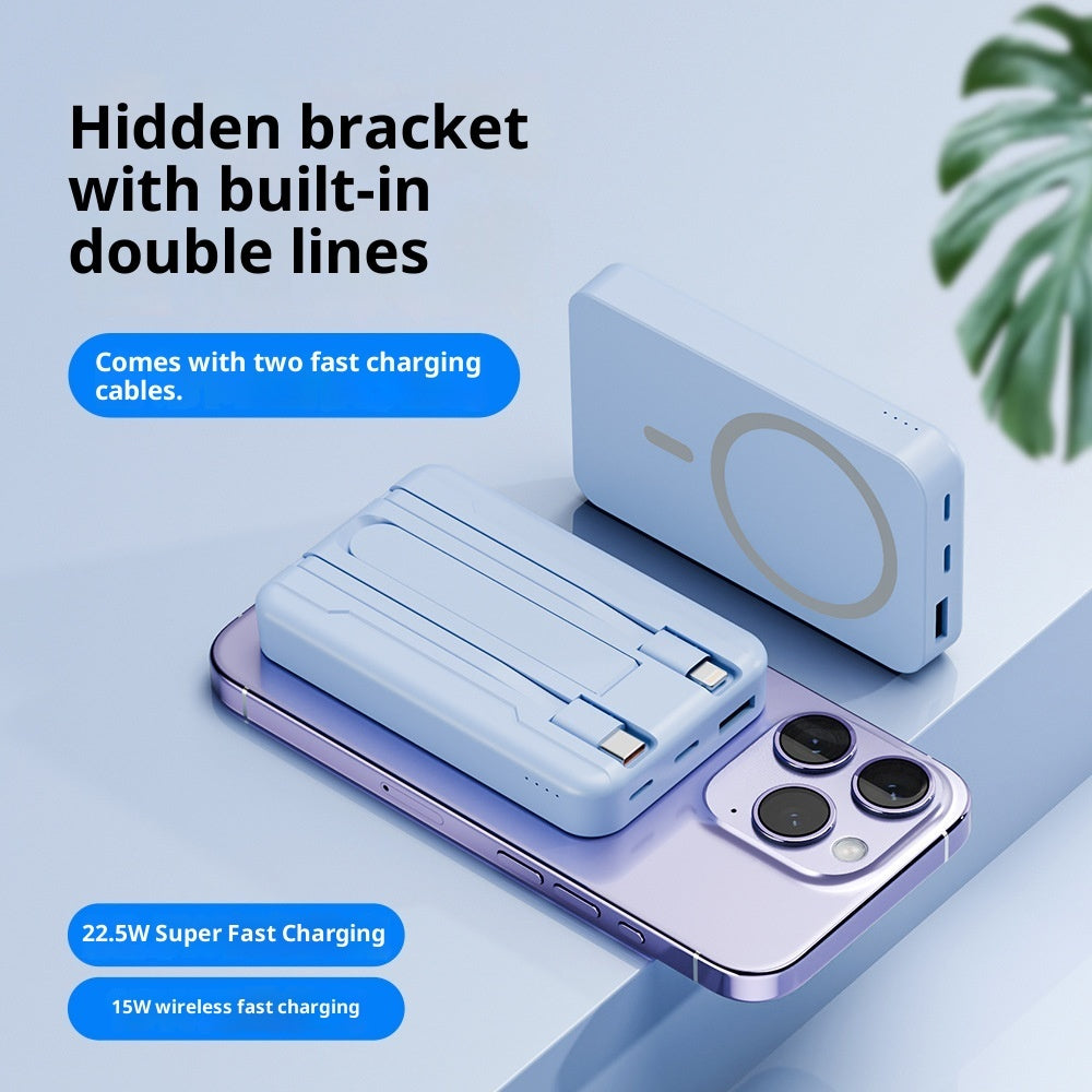 Magnetic Power Bank Mobile Power Supply Wireless Charger With Cable EX-STOCK Canada 