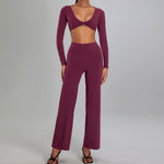 High-intensity Sports Suit Outdoor Running Nude Feel Workout Clothes Slimming High Waist