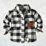 Baby Boy Cashmere Flannel Checkered button Shirt jacket kids - EX-STOCK CANADA