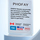 PHOFAY certification card with logos on a light blue background