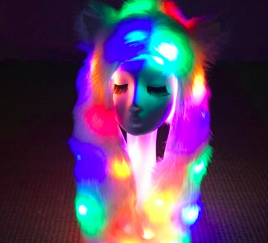 LED light-up animal hat scarf and gloves set | EX-STOCK Canada product gallery image 2