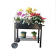 Mobile Metal Raised Garden Bed Cart With Legs, Elevated Tall Planter Box With Wheels For Outdoor Indoors House Patio  Vegetables Tomato DIY Herb Grow -Black EX-STOCK