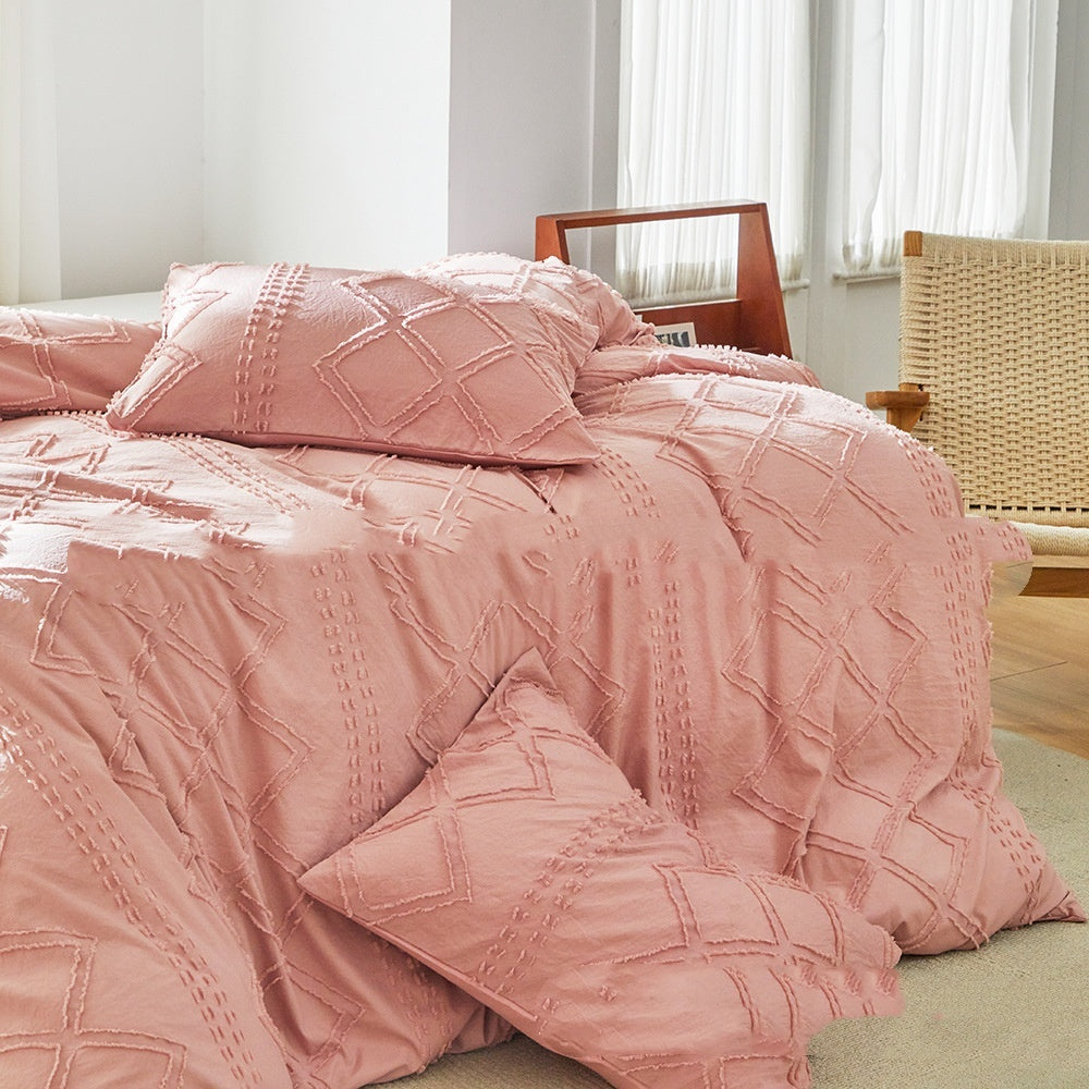 Cut Flower Geometric  Simple Pure Color Duvet Cover Pillowcase EX-STOCK Canada 