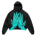 Fashion de moda para hombres y mujeres Punk Design Fleece Hoodie Woodie Top
