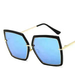 Gafas de sol retro de metal reflectante para mujeres