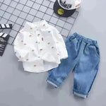 Children's Clothing Autumn Clothing Casual Long sleeve Shirt Two-piece for Boys - EX-STOCK CANADA