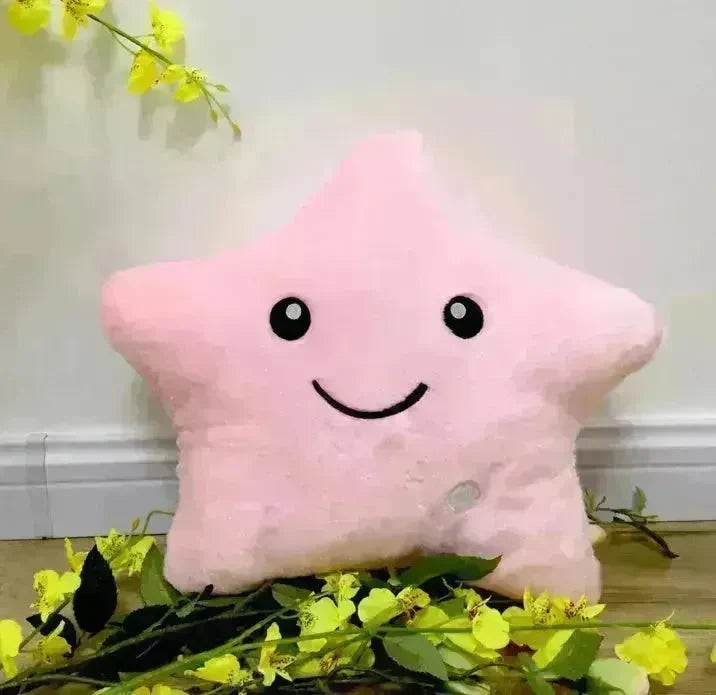 Unique Luminous Pillow Vivid Star Design LED Light Colorful Cushion Stars Plush Pillow Toys Gift For Kids Children Girl - EX-STOCK CANADA