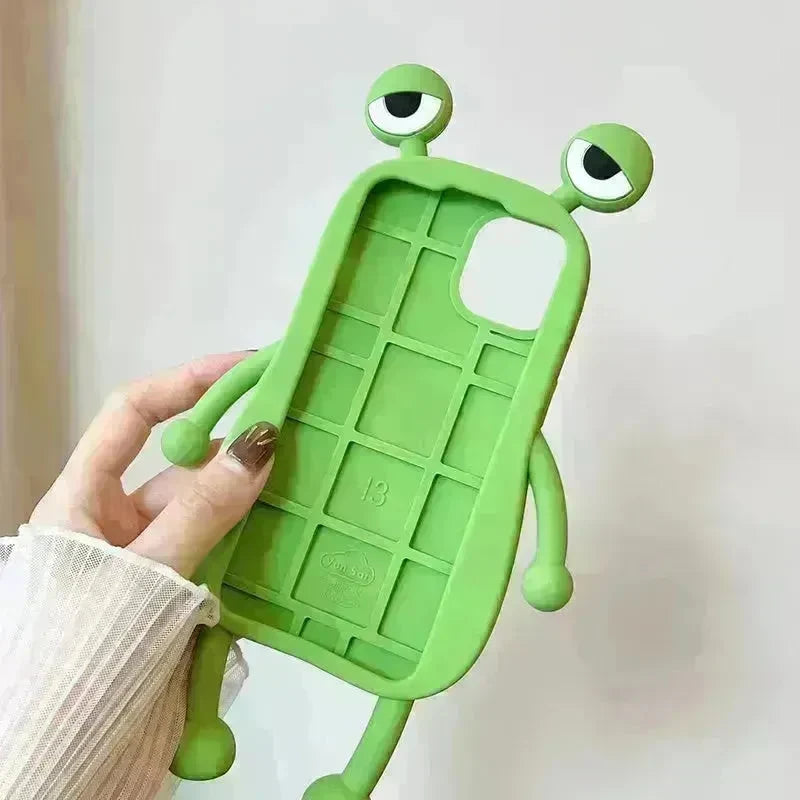 Cute Frog Cartoon Shockproof Bumper Phone Case for Girls - EX-STOCK CANADA