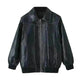 Oversized Fashion Zip-up Lapel Leather Jacket for women - EX-STOCK CANADA