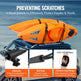 Kayak Roof Rack 1 Pair J-Bar, Soft Roof Rack, Top Mount Tie Down, Carrier For Kayak, Surf Board, Canoe, SUP, Ski Board, Mount On Car, SUV, Truck, 2 Kayaks EX-STOCK