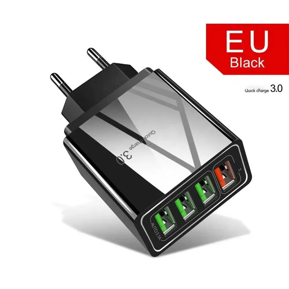 Illuminated 4USB Mobile Phone Charger 3A Charging Head - EX-STOCK CANADA
