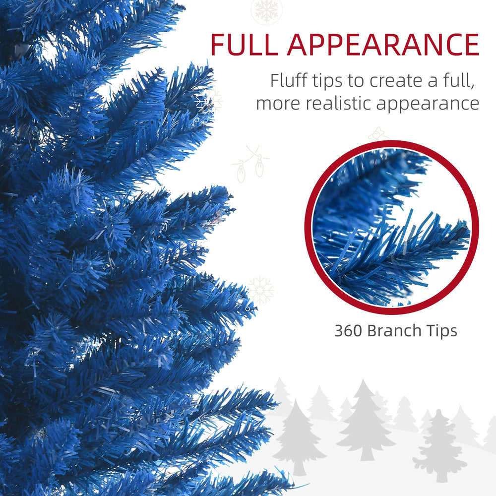 6ft Pencil Christmas Trees, Skinny Artificial Christmas Tree For Xmas Holiday Decor, Deep Blue EX-STOCK Canada 