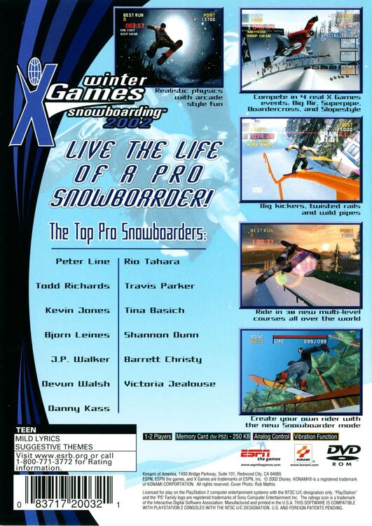 ESPN Winter X-Games Snowboarding 2002 