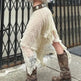 Fashionable Retro Trendy Irregular Midi Lace Skirt - EX-STOCK CANADA