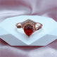Birthstone Graduation Ring – Heart Zircon Stone Graduation Cap Ring | Silver, Gold & Rose Gold | Sizes 5–11