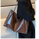 Women's Large Capacity Fashion Cattlehide Leather Shoulder Handbag - EX-STOCK CANADA