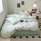 Cotton Yarn-dyed Washed Cotton Four-piece Set Full-cotton Fitted Sheet Non-printed Minimalist Bed Sheet Duvet Cover EX-STOCK Canada 