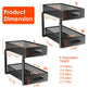 2Pcs Under Sink Organizer 2 Tier Pull Out Cabinet Baskets Storage Shelf Sliding Storage Drawers Rack With 5 Adjustable Height Mesh Baskets For Home Kitchen Bathroom Office EX-STOCK