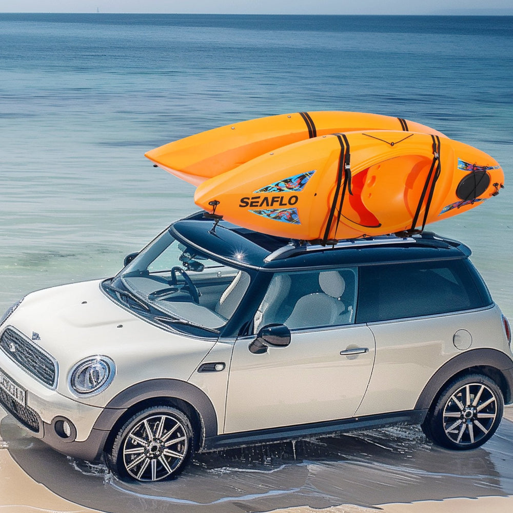 Kayak Roof Rack 1 Pair J-Bar, Soft Roof Rack, Top Mount Tie Down, Carrier For Kayak, Surf Board, Canoe, SUP, Ski Board, Mount On Car, SUV, Truck, 2 Kayaks EX-STOCK