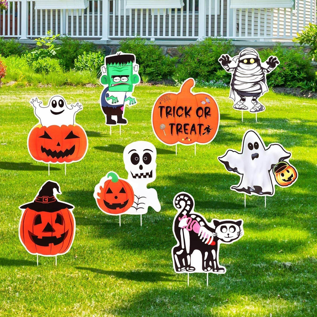 METBOU Halloween Decoration Outdoor Set Of 8 Halloween Decoration Patio Ornaments-Selling On Amazon Is Prohibited EX-STOCK