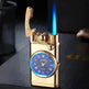 New Lighter With Electric Watch Rocker Arm Automatic Ignition Straight Blue Flame Lighter Creative Real Dial Inflatable Windproof Cigar Lighter Men's Watch Gift - EX-STOCK CANADA