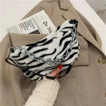 Leopard Pattern Plush Bag Personality Diagonal Women Bag Chain Shoulder Bag - EX-STOCK CANADA