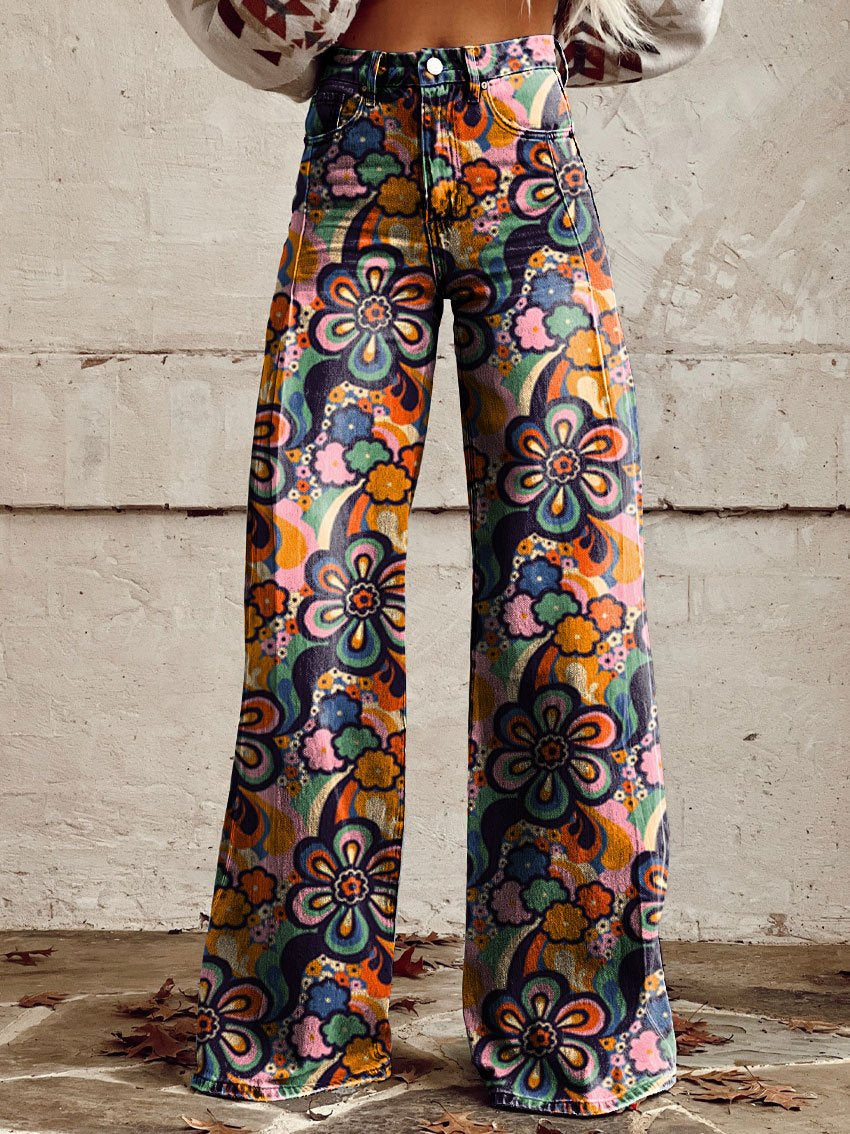 Women's Simple Pants With A Printed Pattern 
