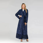 Champagne Sequined Abaya Dress for Dubai Turkey Women Dubai Abaya Kimono - EX-STOCK Canada
