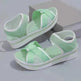 Summer Mesh Chunky Cross-strap Platform Sandals With Velcro-design Thick Sole Flats Beach Shoes Women - EX-STOCK CANADA
