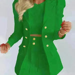 Women  Slim fitted Formal Fashion Short Skirt suit co ord skirt set for women - EX-STOCK CANADA