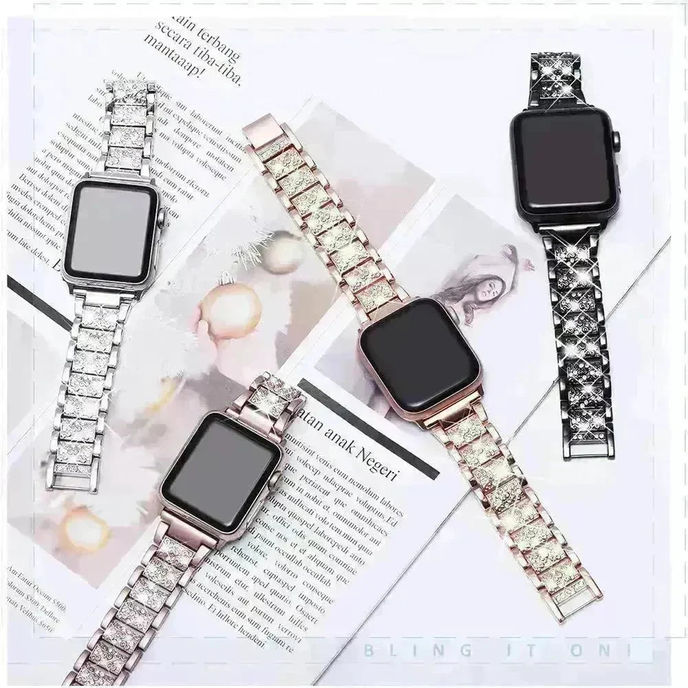 Female Jewelry Chain Watch Strap Bracelet Wrist band suitable for Apple Watch - EX-STOCK CANADA