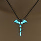 Fashion Trendy Men's Domineering Luminous Flame Dragon Necklace EX-STOCK