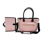 Large-Capacity Waterproof Diaper Bag Backpack – Oxford Cloth, Black & Pink