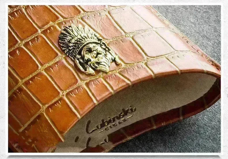 Portable Luxury Cubinski Gothic Moisturizing Leather Cigar Case - EX-STOCK CANADA