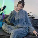 Pajama de amor de lana de invierno para mujeres